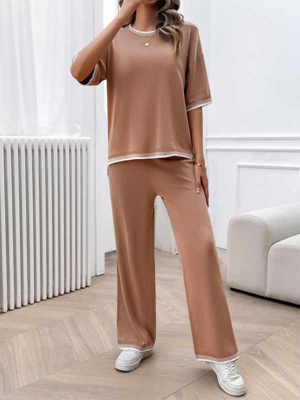 Stylish Women's Casual Sweater and Trousers Outfit Set - Cozy Knit Pullover with Comfortable Pants for Fall Winter Fashion | Perfect for Office, Date Night and Weekend Wear