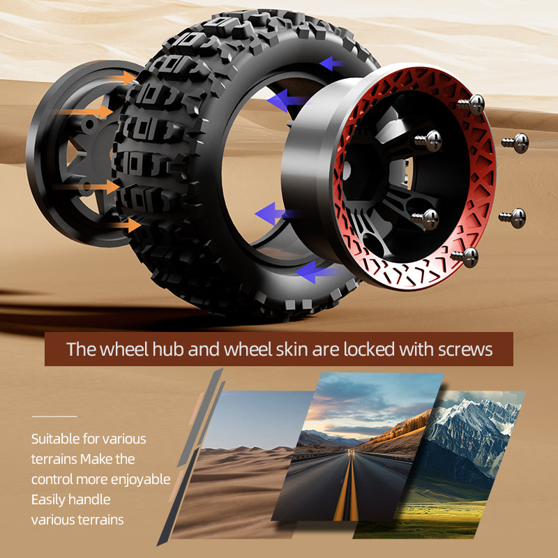 SCY 1/18 Scale Full Proportional RC 4WD Monster Truck - High Speed Remote Control Car for Kids & Adults, All Terrain Off-Road Vehicle with LED Lights - Perfect for Backyard Racing, Indoor Crawling & Outdoor Adventure Play