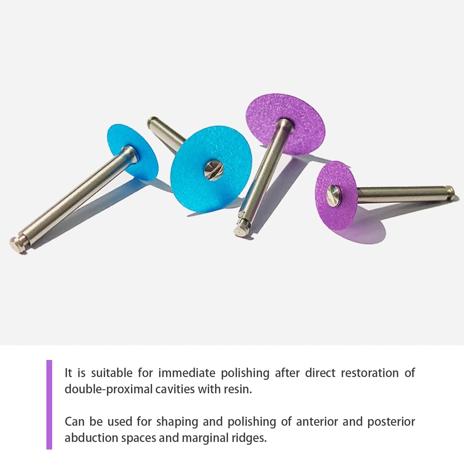 100Pcs Dental Polishing Discs - 12.5mm Single & Double Sided Sand Finishing Grinding Discs with Mandrel for Teeth Contouring, Whitening & Polishing - Perfect for Dentists, Hygienists & Home Dental Care