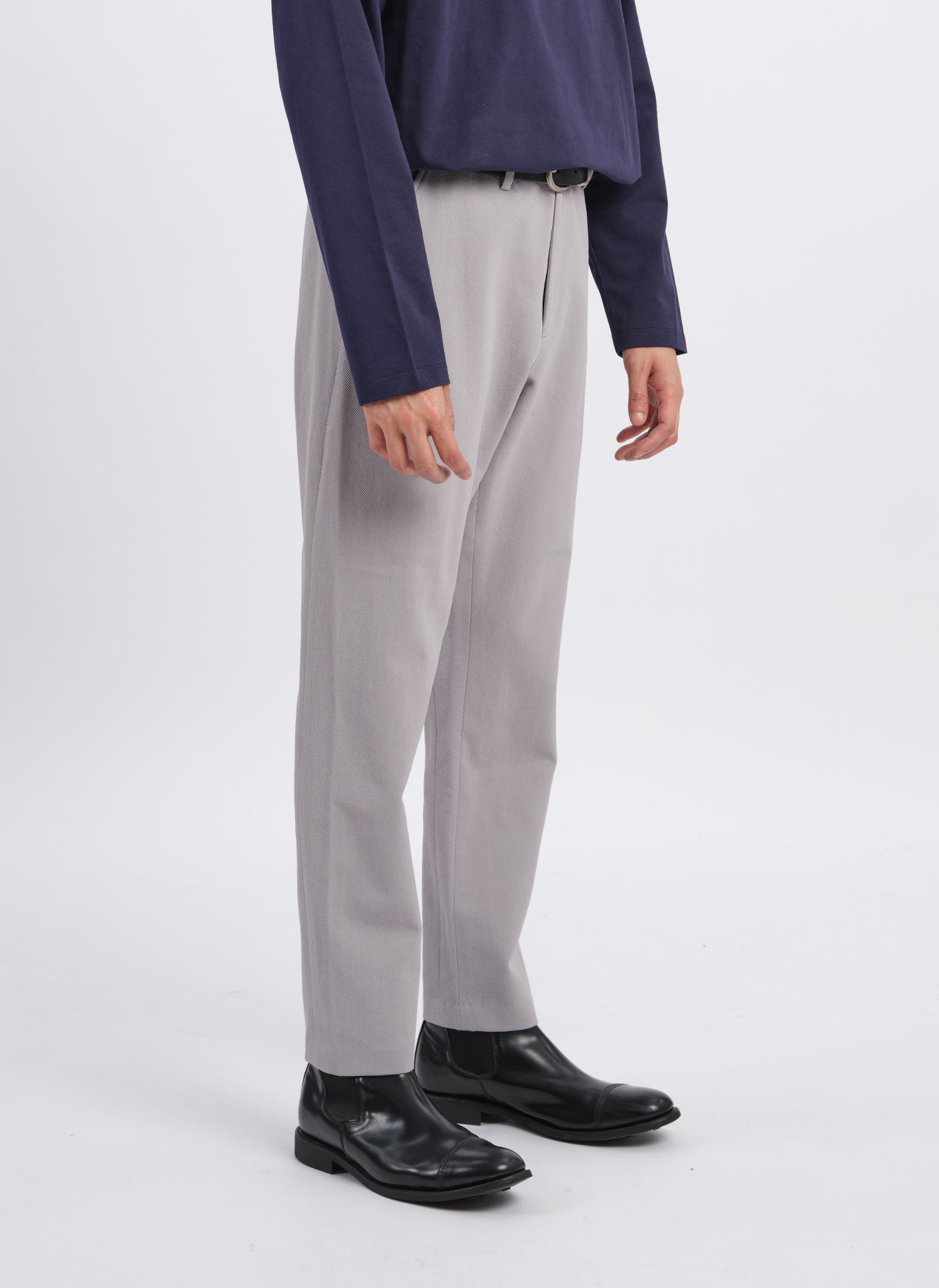 Solotex Gabardine Work Pants - Ankle Length Tapered Slim Fit Trousers for Men | Professional Office & Business Casual Wear