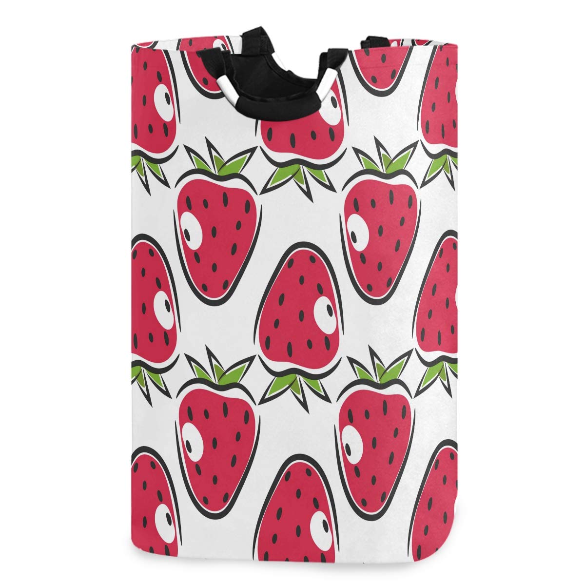 Fresh Strawberry Laundry Hamper - Large Waterproof Storage Basket with Handles for Clothes, Dorm, Bedroom & Laundry Room - Perfect for Home, College & Travel Organization