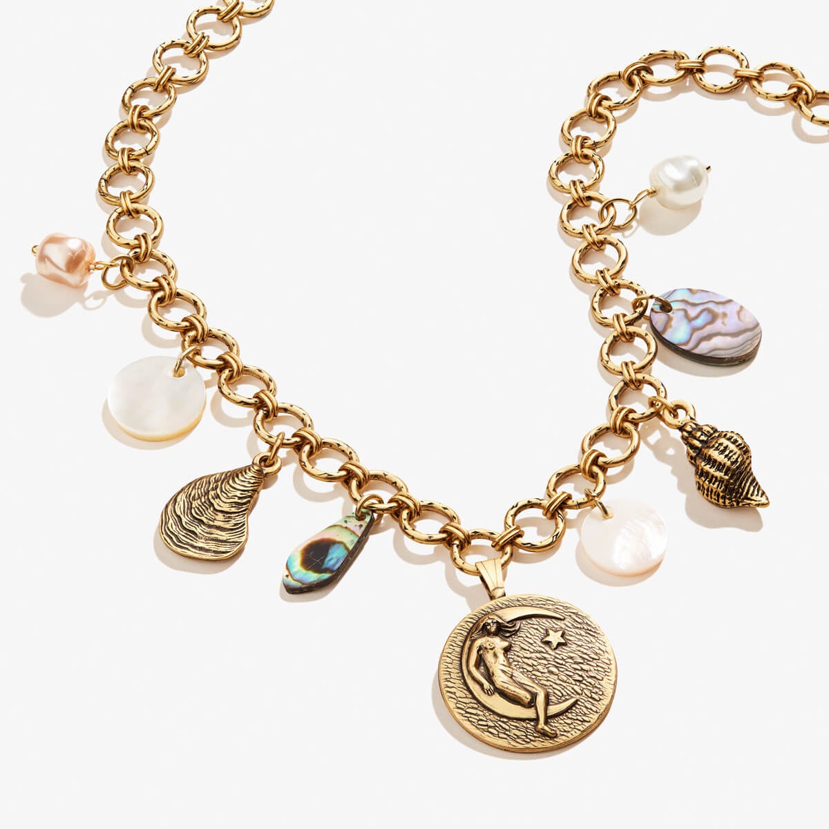 Beach Treasure Multi Charm Necklace - Stylish Bohemian Jewelry for Women - Perfect for Summer Vacations, Beach Parties & Boho Fashion