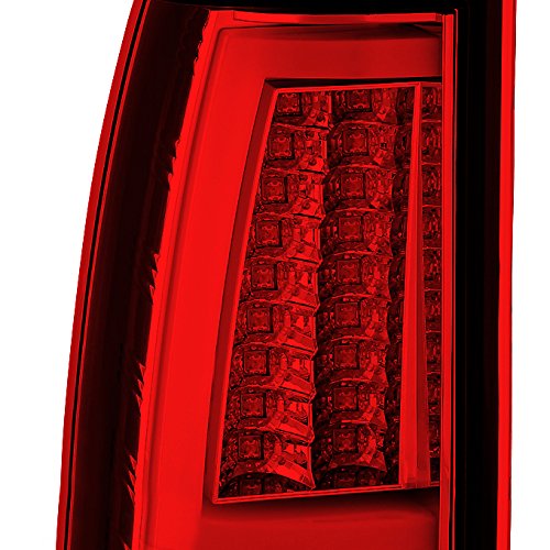 AKKON Red LED Light Tube Tail Brake Lights + 3rd High Mount Cargo Lamp for 2003-2007 Chevy Silverado & GMC Sierra Trucks - Enhanced Visibility & Safety for Night Driving & Cargo Hauling