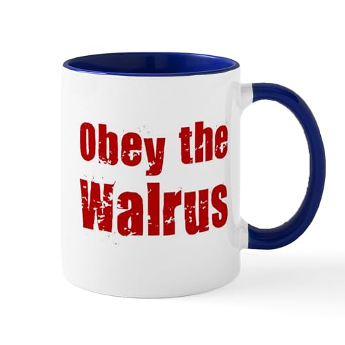 White/Navy Inside - Obey The Walrus Mug