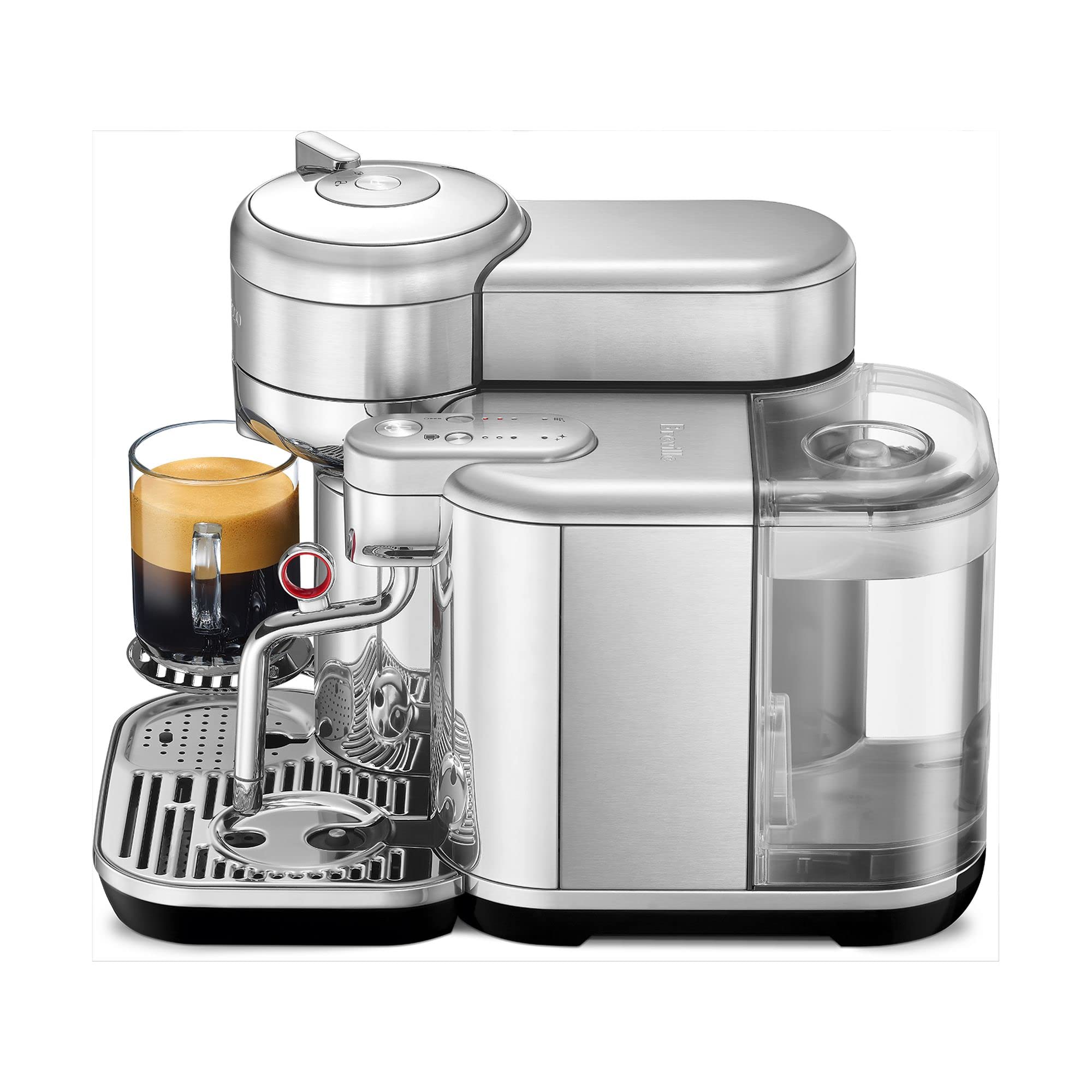Breville Nespresso Vertuo Creatista Coffee & Espresso Machine with Milk Frother - Brushed Stainless Steel - Perfect for Home Baristas & Office Coffee Stations