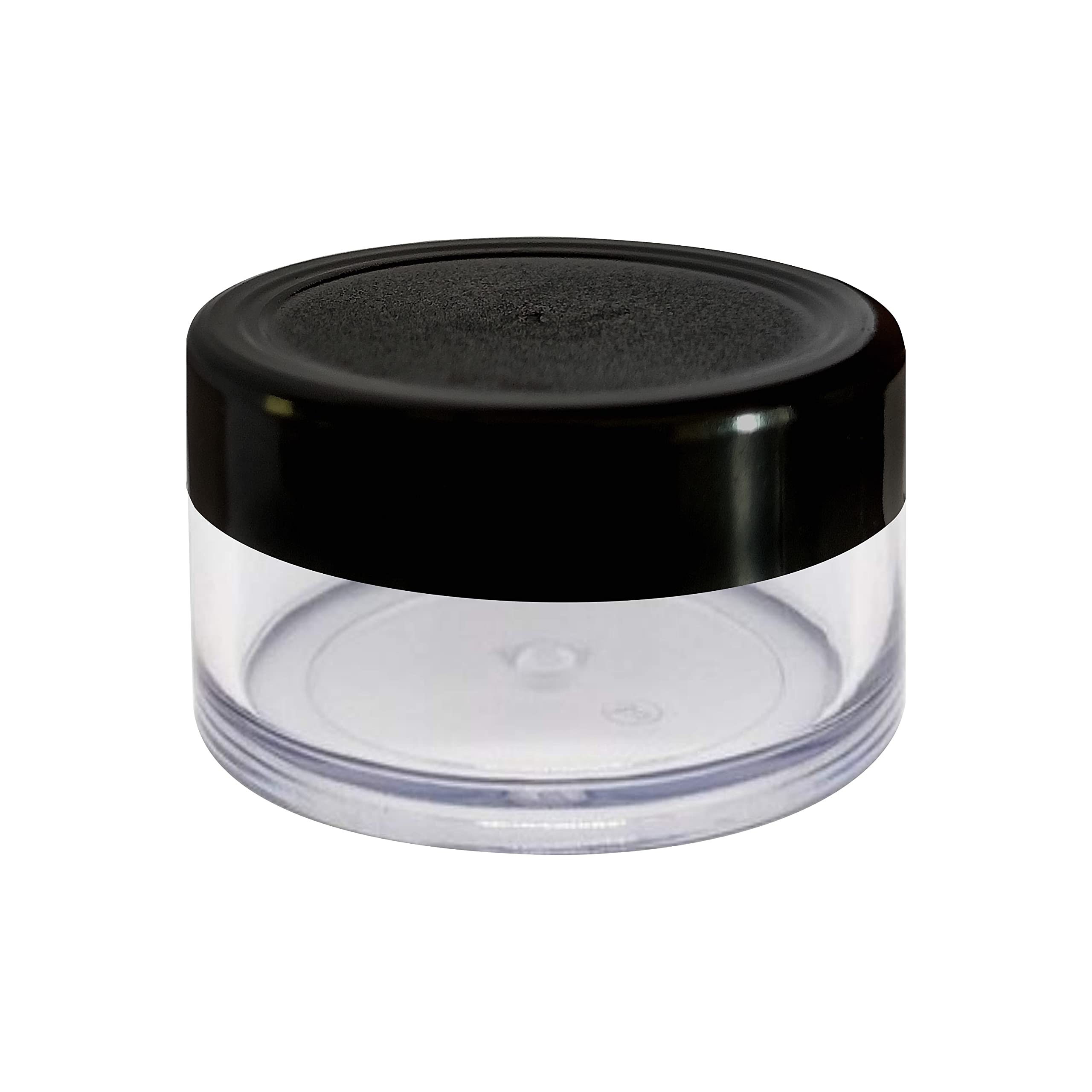 Premium Acrylic Cosmetic Jars - 8g Empty Transparent Containers with Black Cap (Pack of 10) - Ideal for DIY Lip Balm, Creams, Salves & Travel-Size Beauty Products