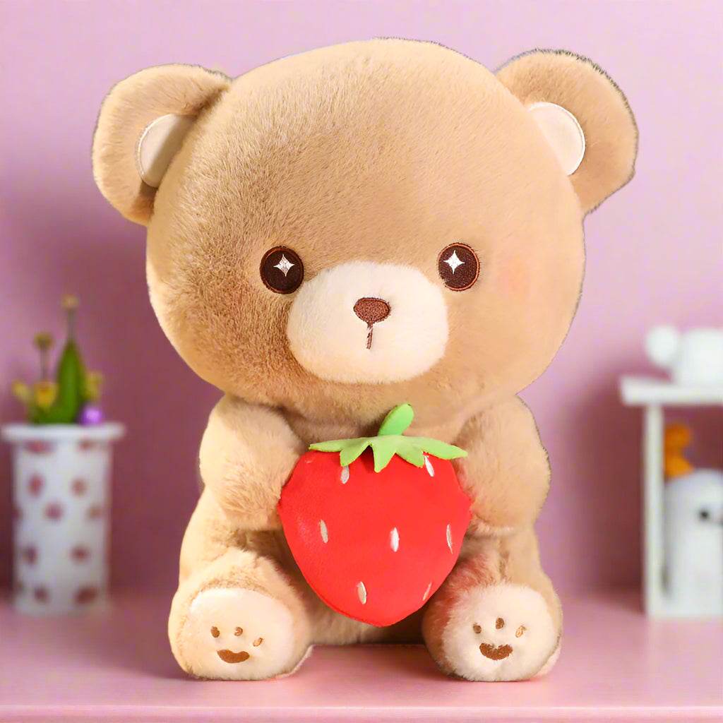 Tiny Teddy Berry: Adorable Kawaii Teddy Bear Plush Toy - Perfect for Gifts, Kids' Rooms & Kawaii Collections