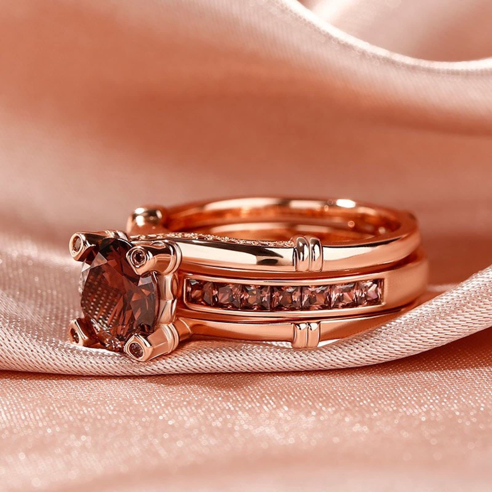 Jeulia Diamond Band Rings for Women - Sterling Silver CZ Interchangeable Ring Sets | Wedding, Engagement, Anniversary, Promise, Bridal Jewelry | Perfect for Everyday Wear, Special Occasions & Gifts