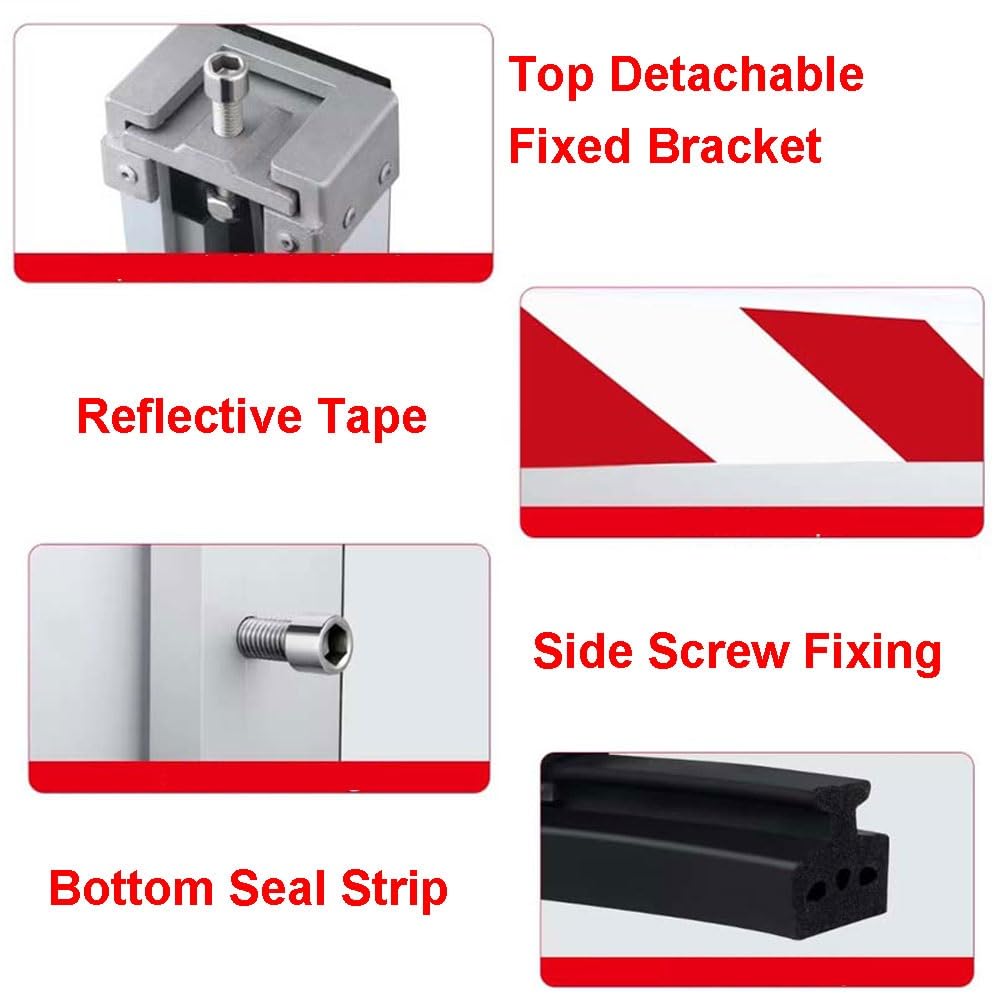 Aluminum Flood Protection Board 120x20/40/60/80cm - Heavy Duty Garage Door Flood Barrier & Home Door Shield - Waterproof Temporary Dam for Storm Protection (Perfect for Basements, Garages & Emergency Flood Prevention)