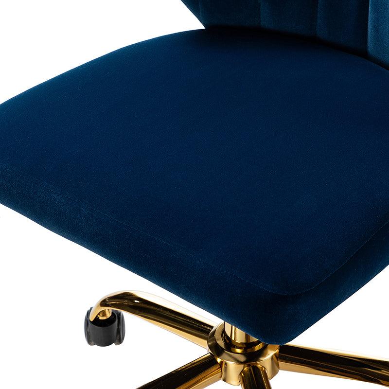Premium Chandra Velvet Office Chair - Ergonomic Executive Desk Chair with Lumbar Support for Home & Office Workspaces - Comfortable Modern Computer Chair for Long Hours of Sitting