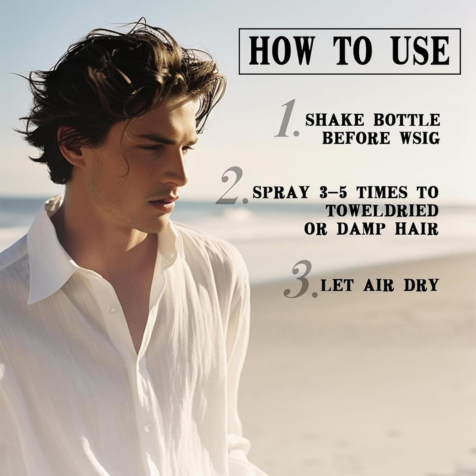 Mylz Sea Salt Spray & Texture Clay Pack for Men - Volumizing Hair Styling Spray with Mango Scent, All Hair Types - Perfect for Beach Waves, Textured Looks & Everyday Styling