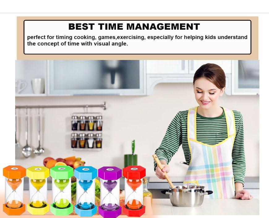 20 Minute Sand Timer Hourglass - Unbreakable Plastic Pink Sand Clock for Kids, Games, Classroom, Kitchen & Home Decor | Perfect for Time Management, Board Games, Cooking, and Learning Activities