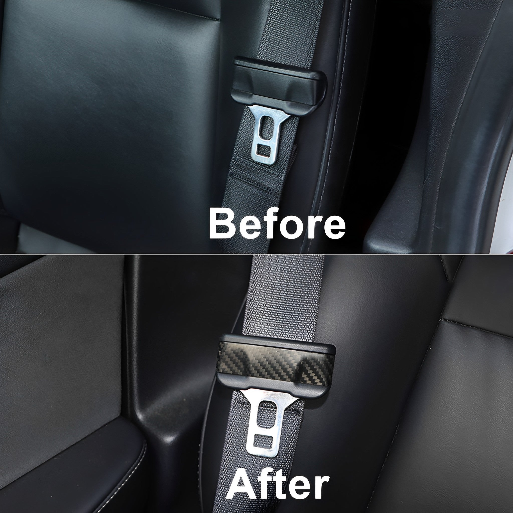 Premium Real Carbon Fiber Seat Belt Cover for Tesla Model 3 (2017-2024), Highland Model 3 & Model Y (2020-2025) – Luxury Interior Accessory for Car Enthusiasts & Tesla Owners – Perfect for Daily Driving, Road Trips & Car Shows