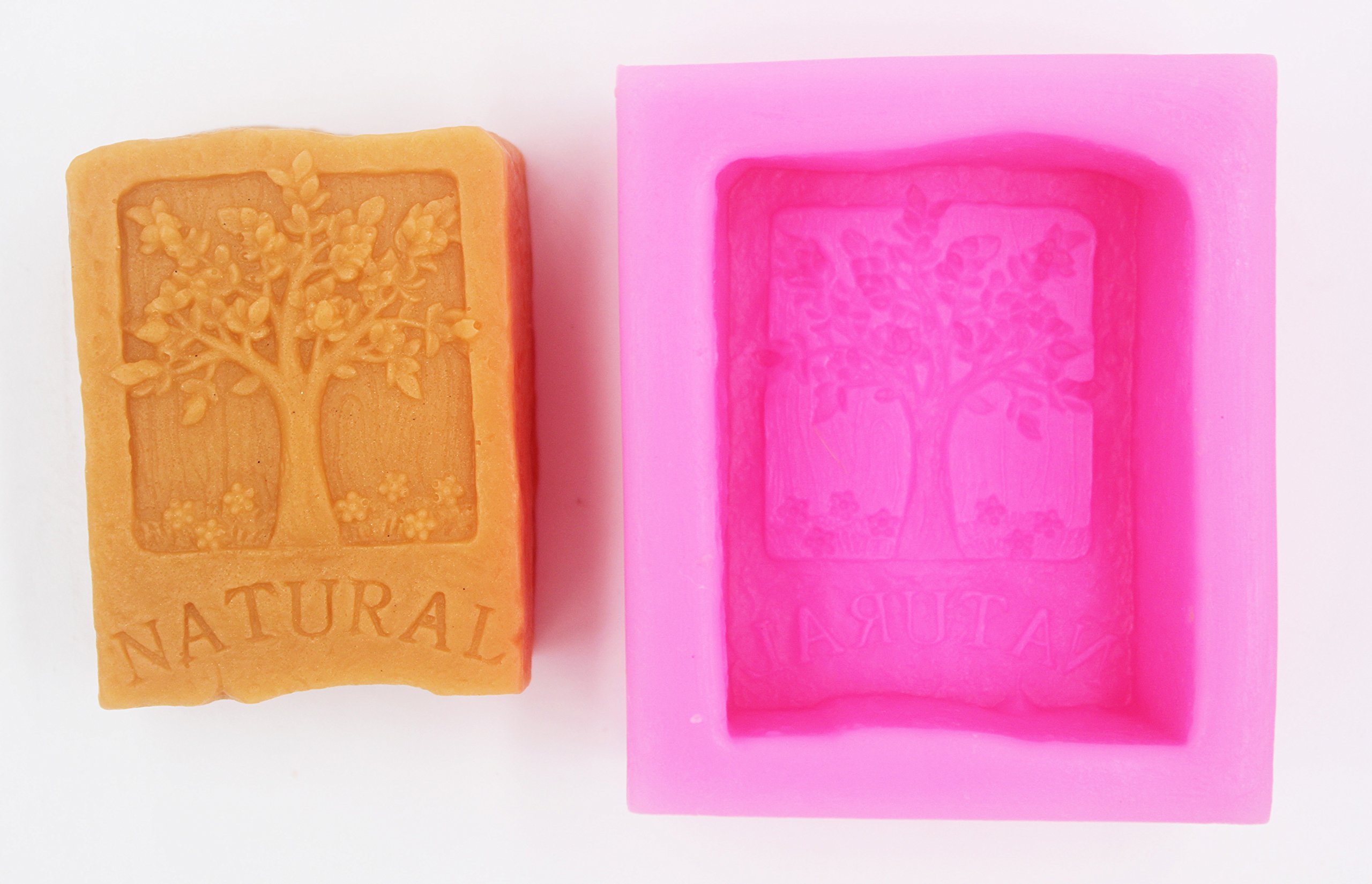 Longzang Natural S0217 Silicone Soap Mold DIY Handmade Craft Art Molds for Soap Making, Bath Bombs, Candles & Resin Crafts
