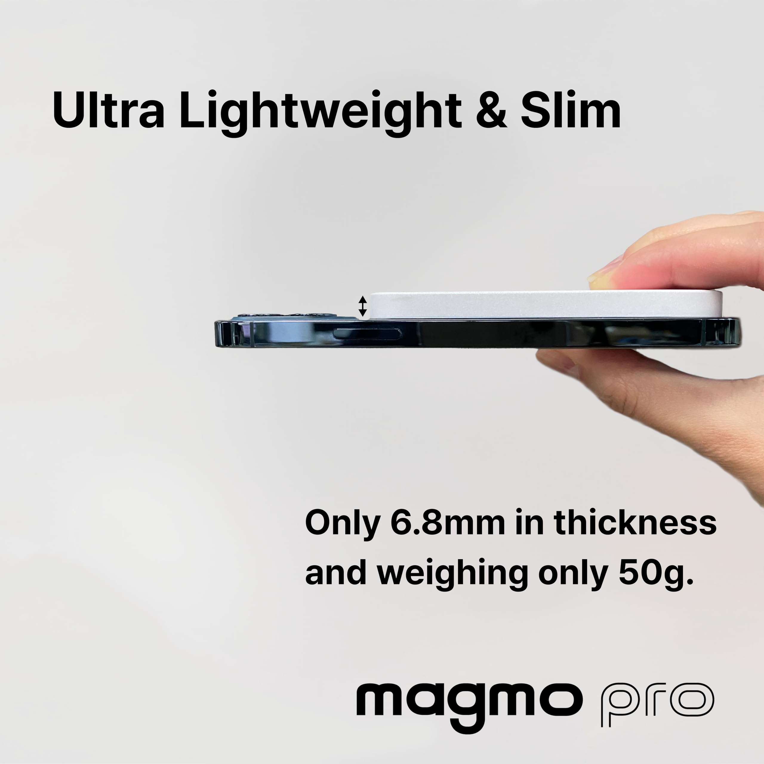 Magmo PRO Magnetic Snap-On Call Recorder for iPhone - Voice & Audio Recording Device with Clear Sound Quality (Starlight) | Perfect for Business Calls, Interviews, and Legal Recordings