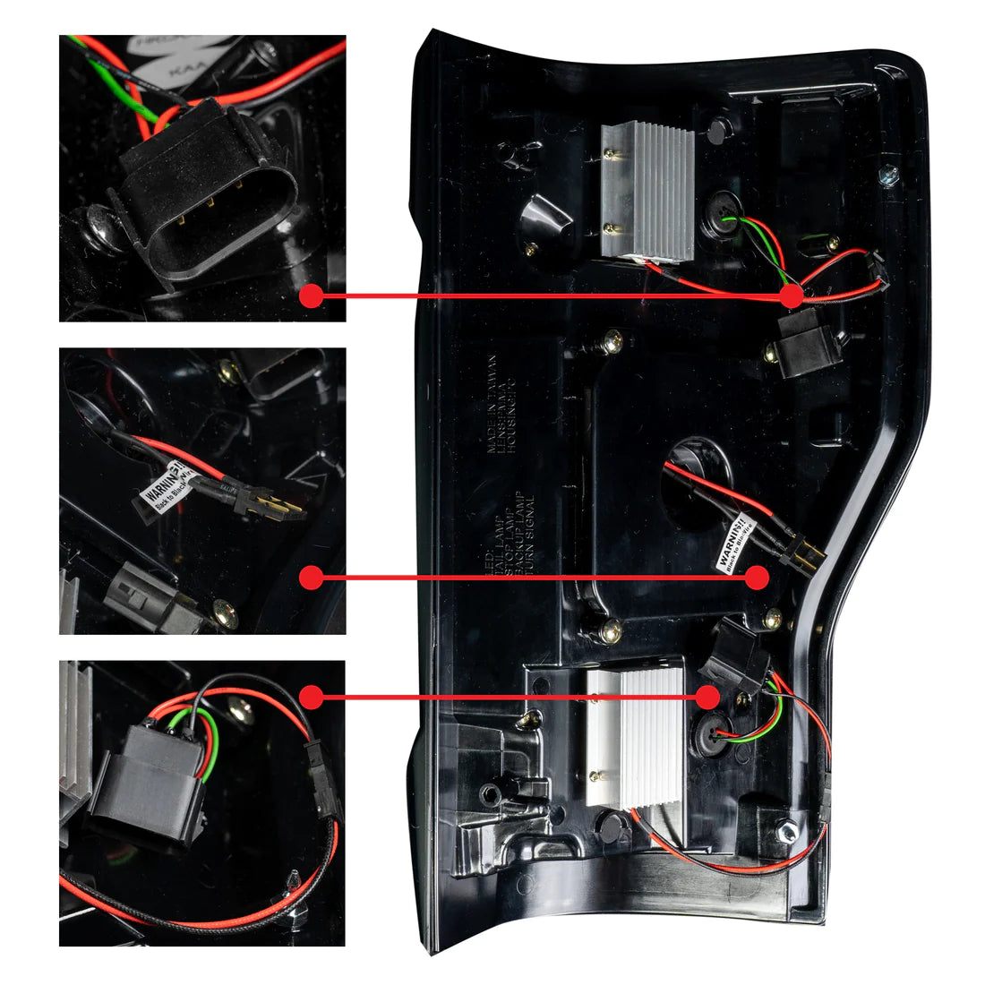 Ford Super Duty 2020-2022 LED Tail Lights - Smoked Black OLED Replacement for OEM Halogen - Perfect for Truck Upgrades & Nighttime Safety
