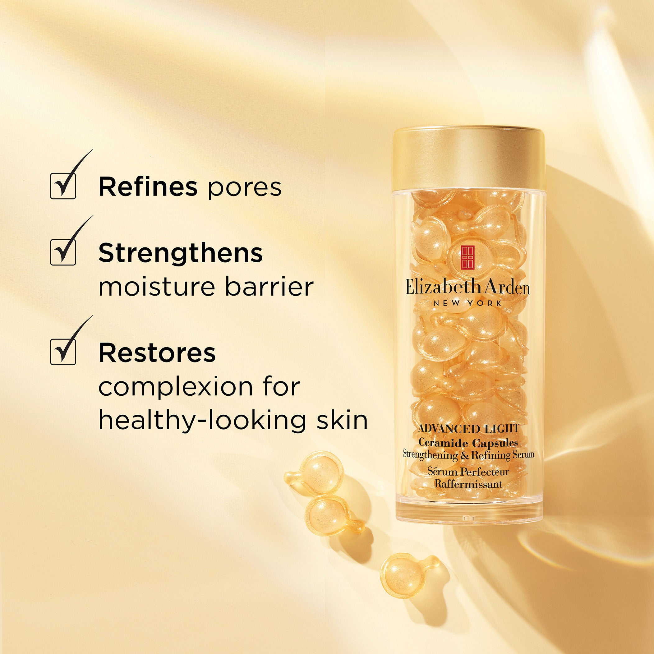 Advanced Ceramide Capsules for Skin Strengthening & Refining - Hydrating Serum for Dry, Sensitive Skin | Perfect for Night Routine & Anti-Aging Skincare