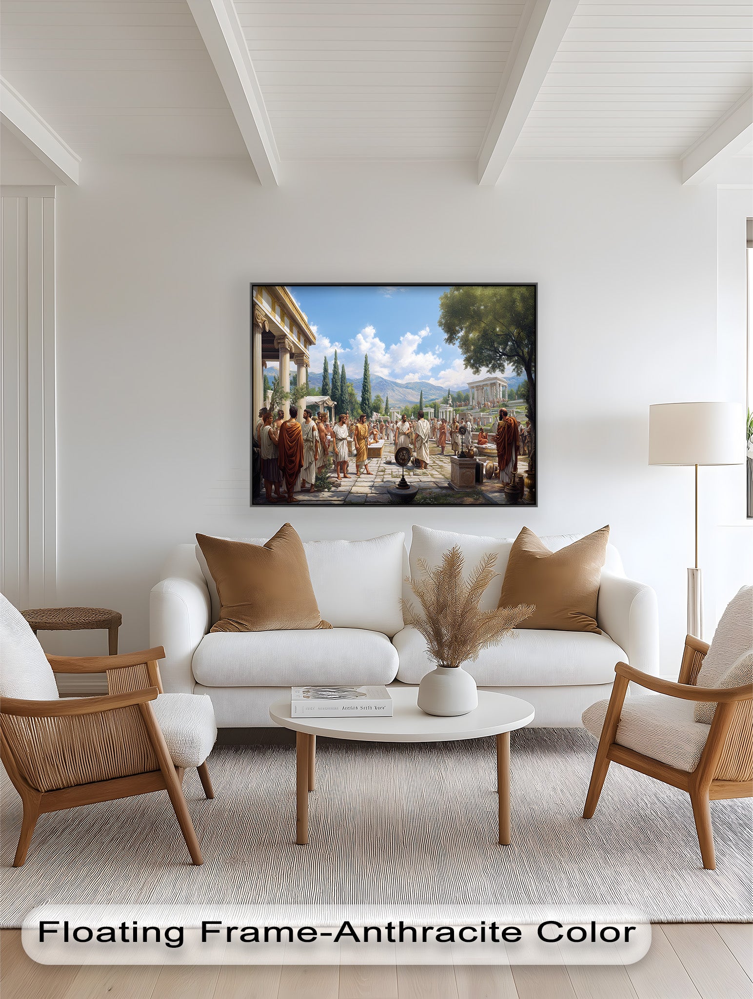 Agora of the Ancients - Greek Mythology Oil Painting Wall Art for Home Decor, Office & Gift