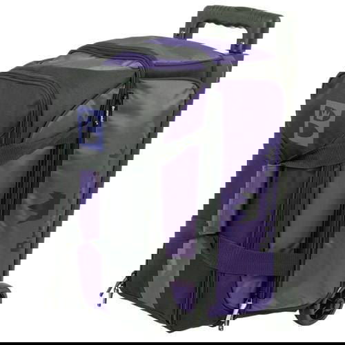 Brunswick Blitz Double Roller Purple Bowling Bag - Durable & Lightweight for Easy Transport - Perfect for League Play, Tournaments & Practice Sessions