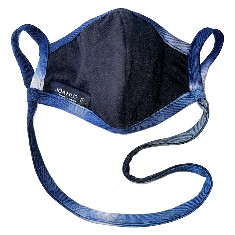 Black Infinity Scarf with Pocket - Stylish Blue Tie Dye Pattern | Perfect for Winter Fashion, Outdoor Activities & Gift Giving