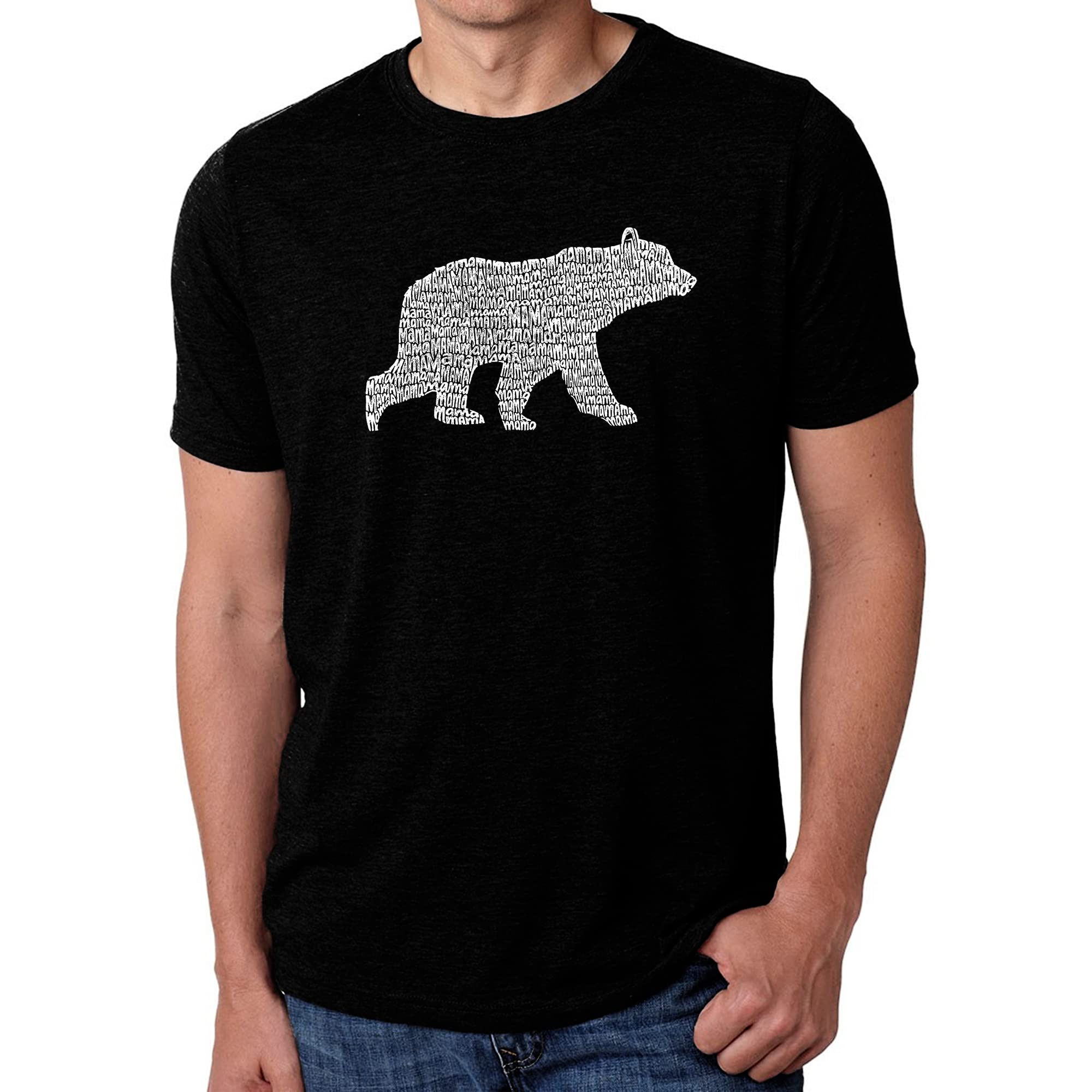 Premium Men's Word Art T-Shirt - Mama Bear Design | Soft Cotton Blend | Casual Streetwear & Family Outing Tee