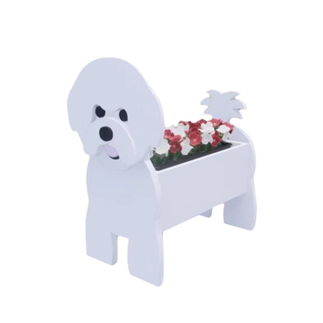 Cute Dog Shaped Planter - Large Cartoon Animal Flower Pot for Home, Office & Garden Decor - Perfect for Succulents, Herbs & Small Plants | Hikuma Dog Planter
