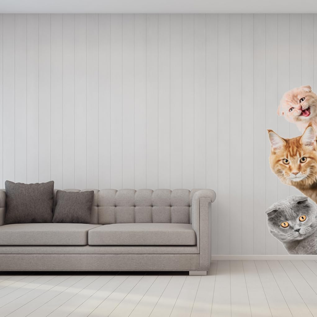 3D Animal Wall Decals - Removable Cat Stickers for Home & Office Decor - Simulative Animal Art Stickers for Kids Room, Nursery, Living Room Wall Decoration