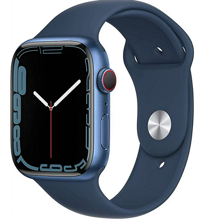 Refurbished Apple Watch Series 7 GPS + Cellular Smartwatch - 45mm Aluminum Case with Sport Band | Fitness Tracker, Heart Rate Monitor, Water Resistant | Perfect for Workouts, Swimming & Everyday Use