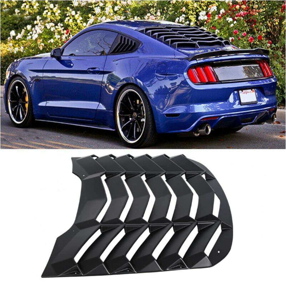 ABS Rear Window Louver Cover Sun Shade Vent for 2015-2020 Cars - Black Custom Fit Sunshade for Rear Windshield - Reduces Heat & Glare While Driving
