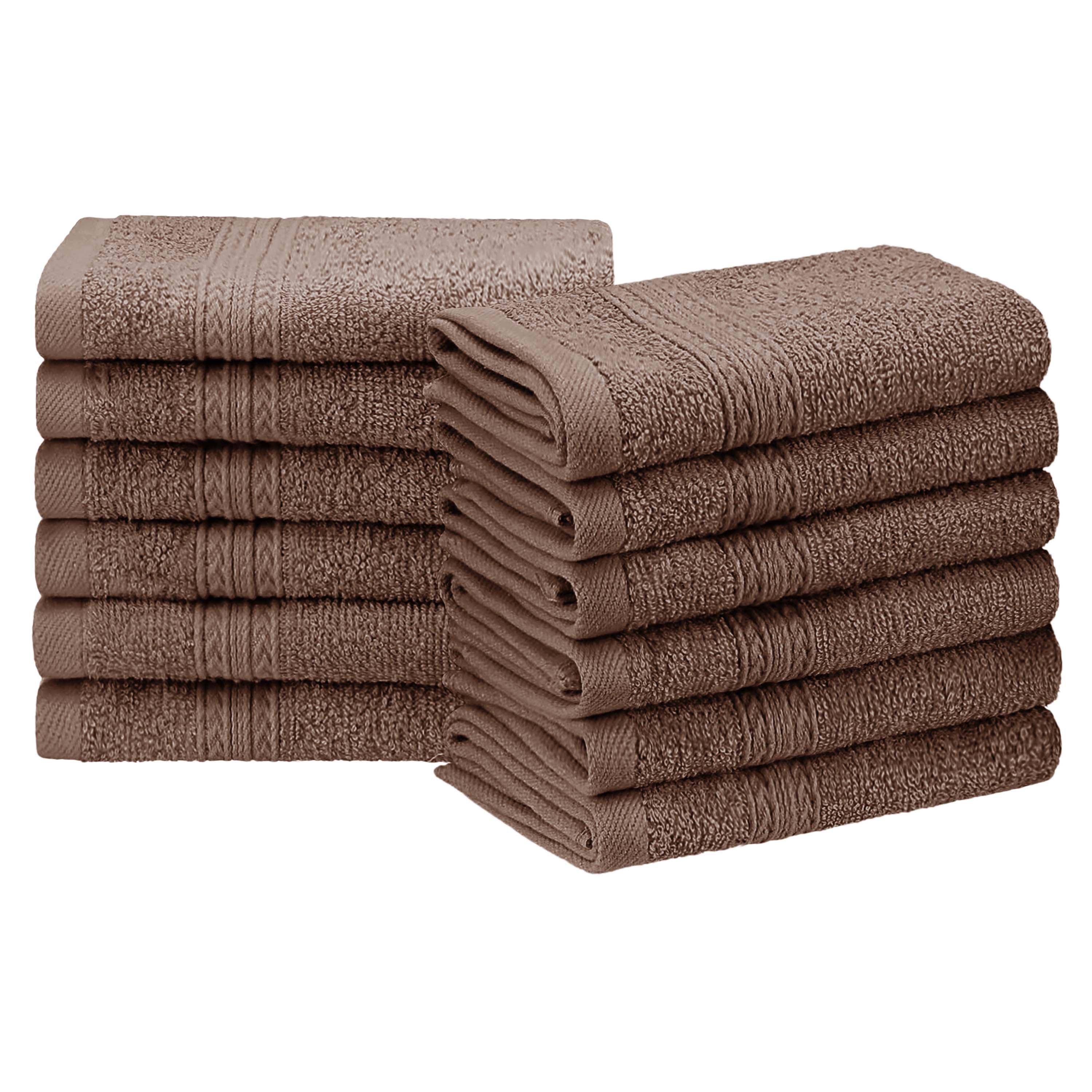 Organic Cotton 12-Piece Solid Face Towel Set | Eco-Friendly, Soft & Absorbent | Perfect for Spa, Gym, Travel & Home Use