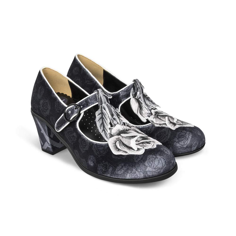 Stylish Women's Mary Jane Pumps Mid Heel Shoes - Elegant Hot Chocolate Design for Office, Party & Wedding Occasions