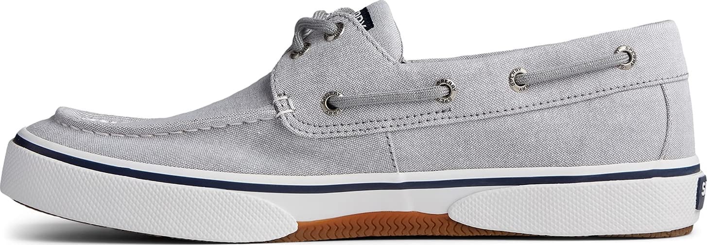 Sperry Men's Halyard 2-Eye Canvas Boat Shoes - Comfortable Non-Slip Deck Shoes for Sailing, Boating & Casual Wear