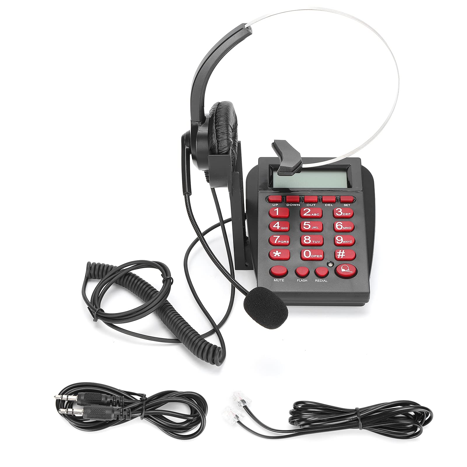 Hands-Free Wired Telephone with Adjustable & Rotatable Design - Durable Office & Home Phone for Conference Calls, Customer Service & Remote Work