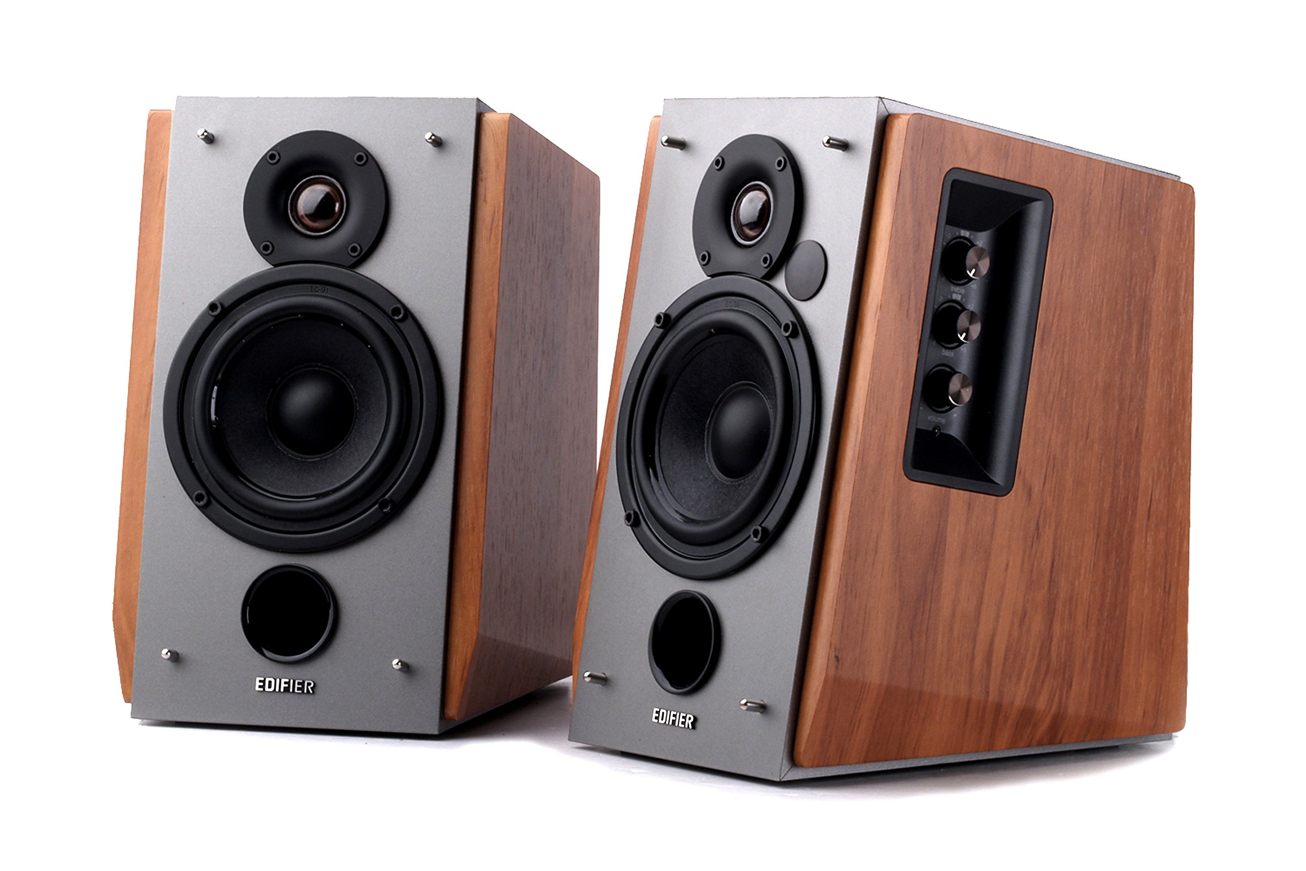 Edifier R1600TIII Maple Wood 2.0 Active Bookshelf Speakers - 60W RMS Power with AUX/RCA Inputs - Perfect for Home Studio, Gaming & PC Audio Setup