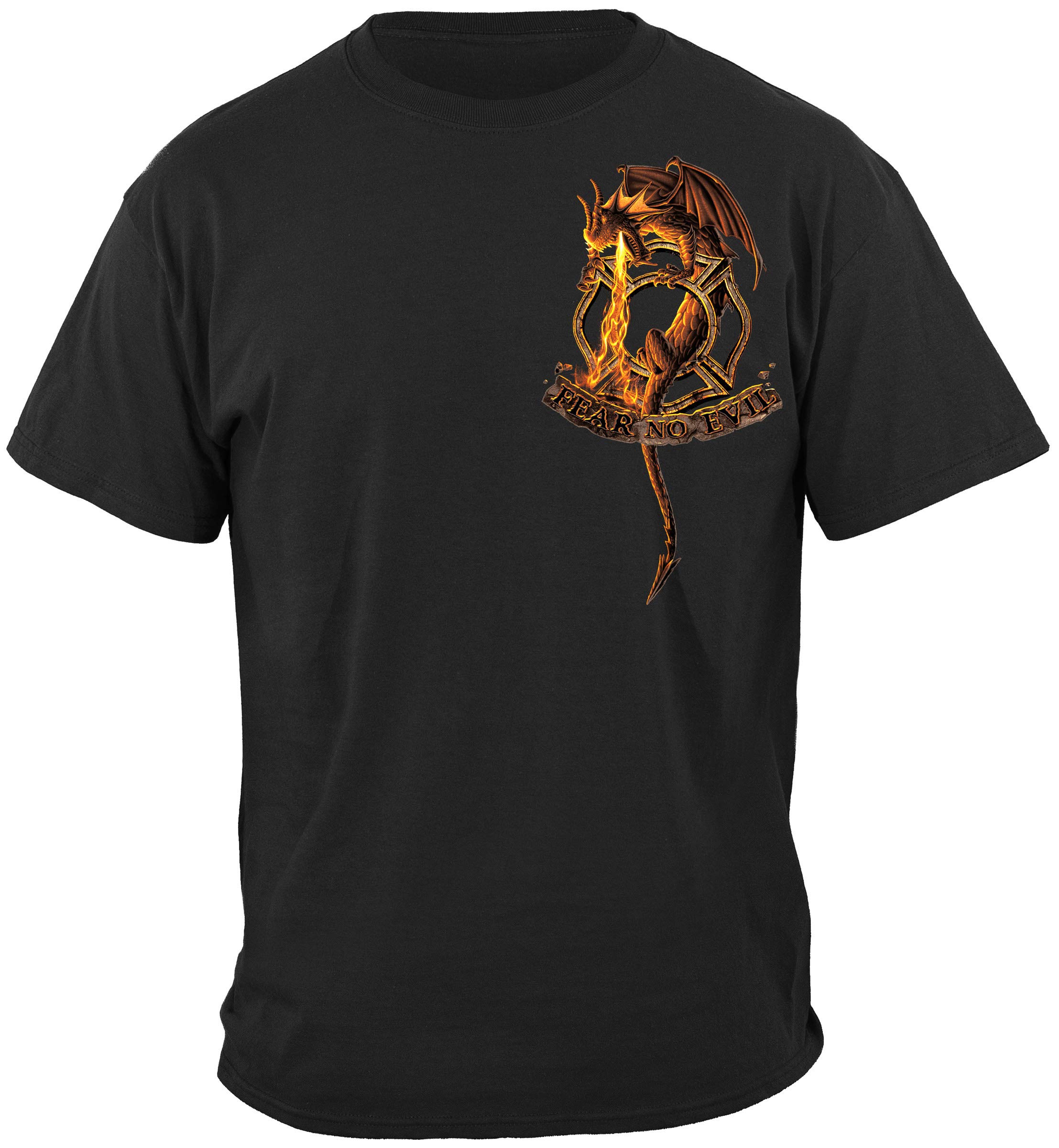 Erazor Bits Firefighter Fire Dog T-Shirt - Volunteer Bulldog Fireman Tee Gift for Men - Casual Wear, Firefighter Appreciation, Pet Lover Outfit