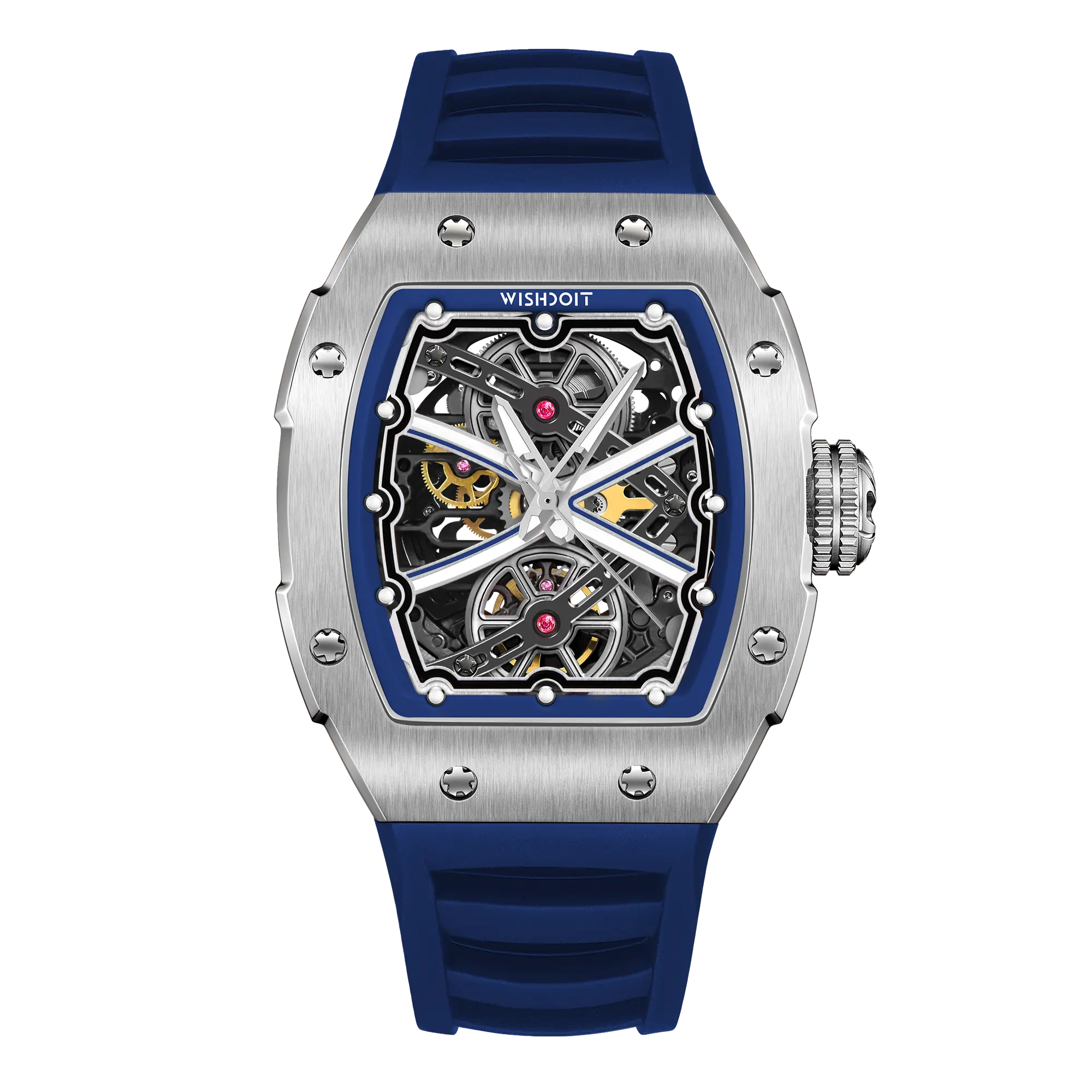 Skeleton Mechanical Luminous Watch for Men - Glow in The Dark Stainless Steel Automatic Wristwatch - Perfect for Night Running, Outdoor Adventures & Formal Occasions
