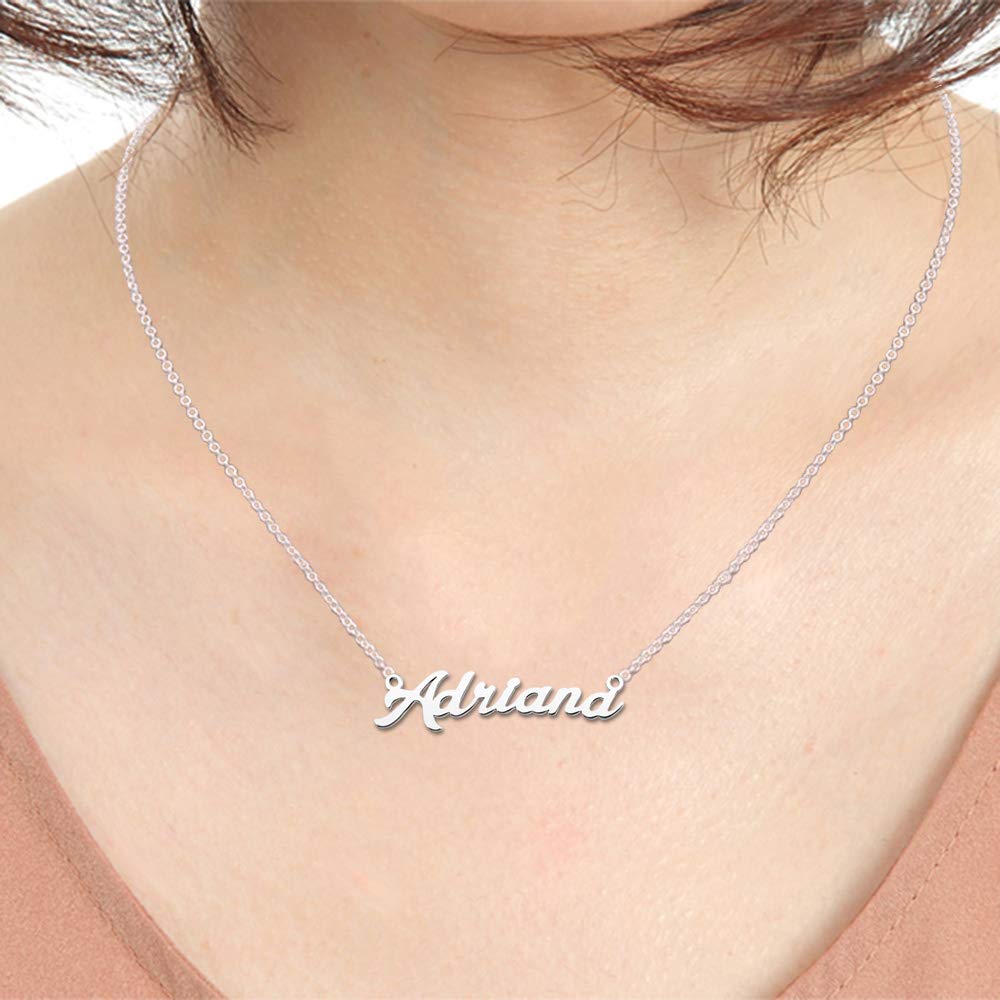 Custom Silver Plated Ruth Name Necklace - Personalized Jewelry Gift for Women & Couples | Birthday, Anniversary, Valentine's Day Present