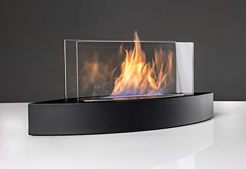 Sharper Image Stainless Steel Tabletop Fireplace - Indoor Electric Fireplace for Home, Office, and Outdoor Use - Perfect for Cozy Ambiance and Decoration