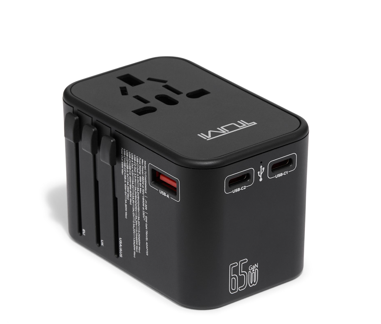 Tumi 65W Universal Power Adapter - Fast Charging for Laptops, Phones & Tablets - Perfect for Travel, Office & Home Use