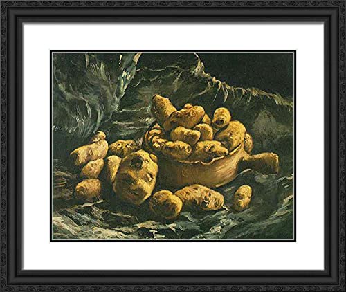 Black Ornate Wood Frame with Double Matting