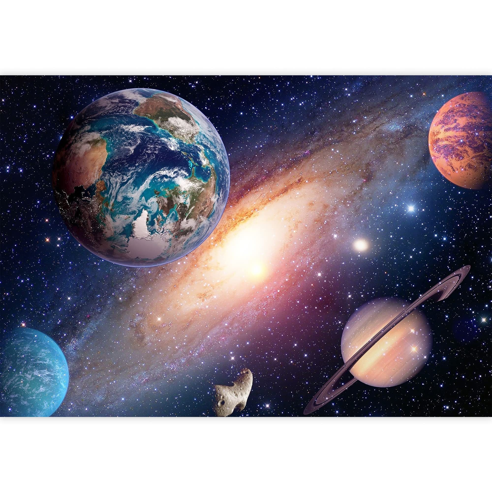 Removable Wallpaper Murals for Bedroom - Giant Universe & Planets Peel and Stick Wall Stickers (100x144 inches) - Perfect for Kids Room Decor, Nursery, or Home Office Space