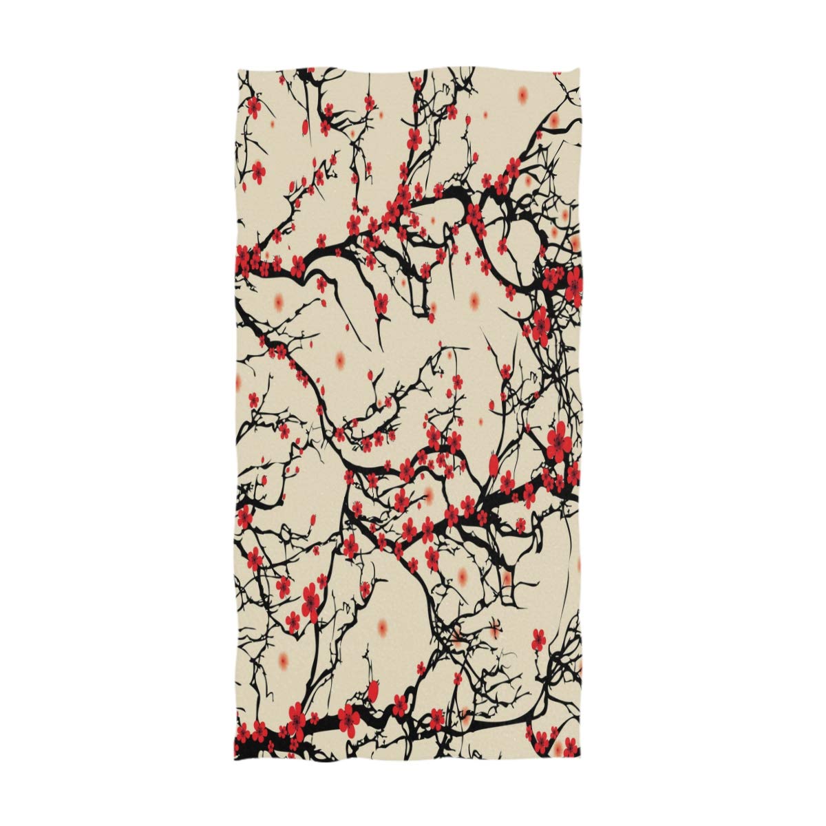 ALAZA Japanese Sakura Cherry Blossom Ultra Soft Hand Towel - 16