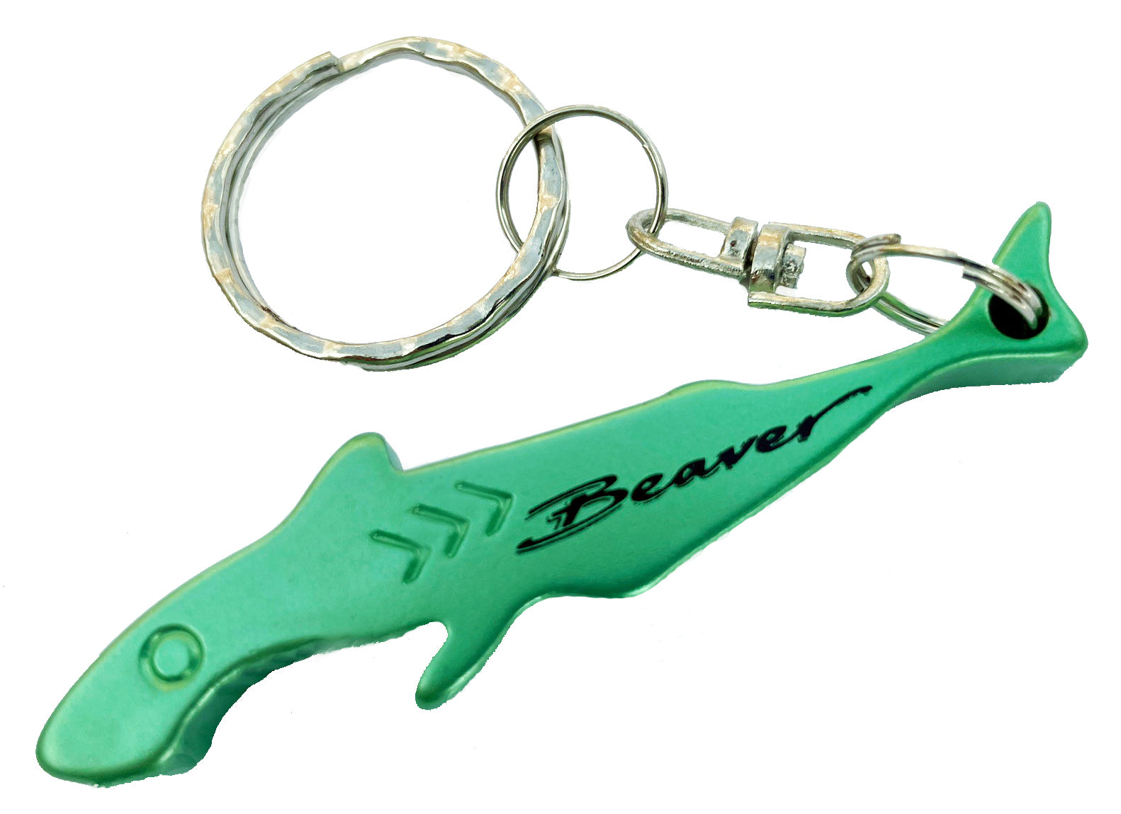 Beaver Shark Bottle Opener Keychain - Durable Stainless Steel Bottle Opener with Key Ring for Beer, Soda, and Beverages - Perfect for Parties, Camping, and Outdoor Adventures