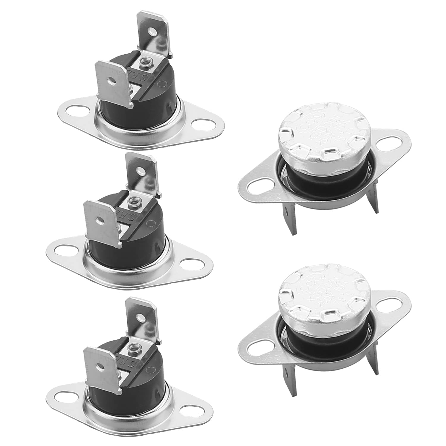 Fielect 2Pcs KSD301 Thermostat 105°C/221°F NC Adjustable Snap Disc Limit Control Switch - Perfect for Microwave Ovens, Coffee Makers & Home Appliances