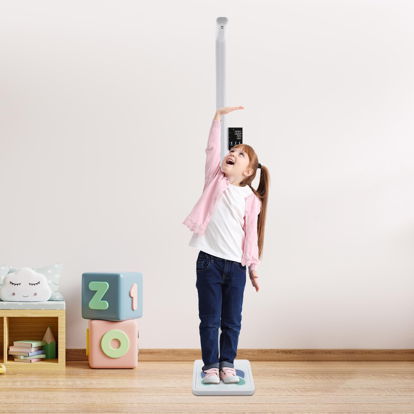 Professional Medical Scale for Doctors - Digital Body Weight and Height Measurement with Body Fat Analysis, Touchless Sonar Stadiometer for Clinics, Hospitals & Home Health Monitoring