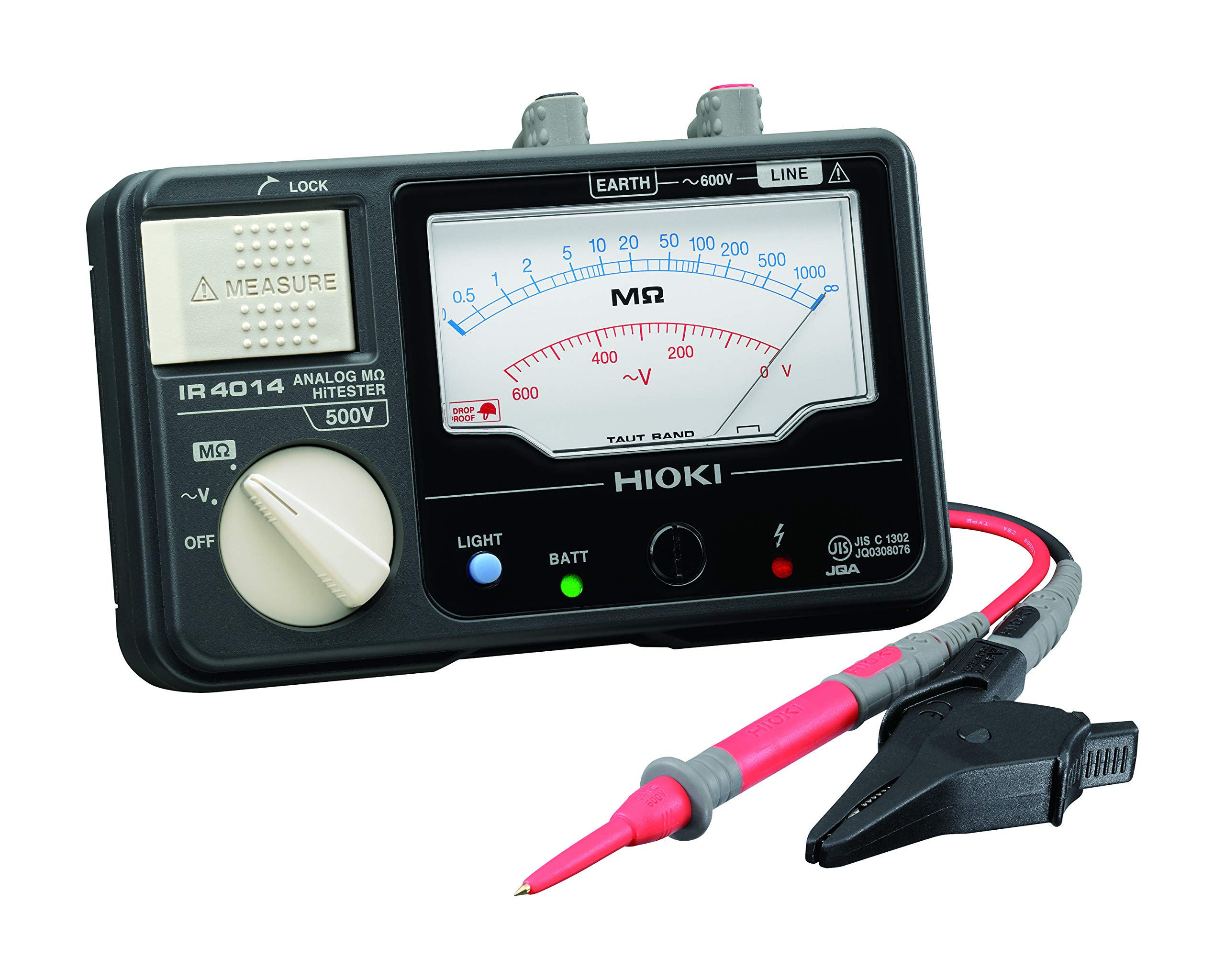 HIOKI IR4014-10 Analog Insulation Tester - 500V/100MΩ Resistance Meter for Electrical Equipment Testing | Perfect for Industrial Maintenance, HVAC Systems & Home Electrical Safety Checks