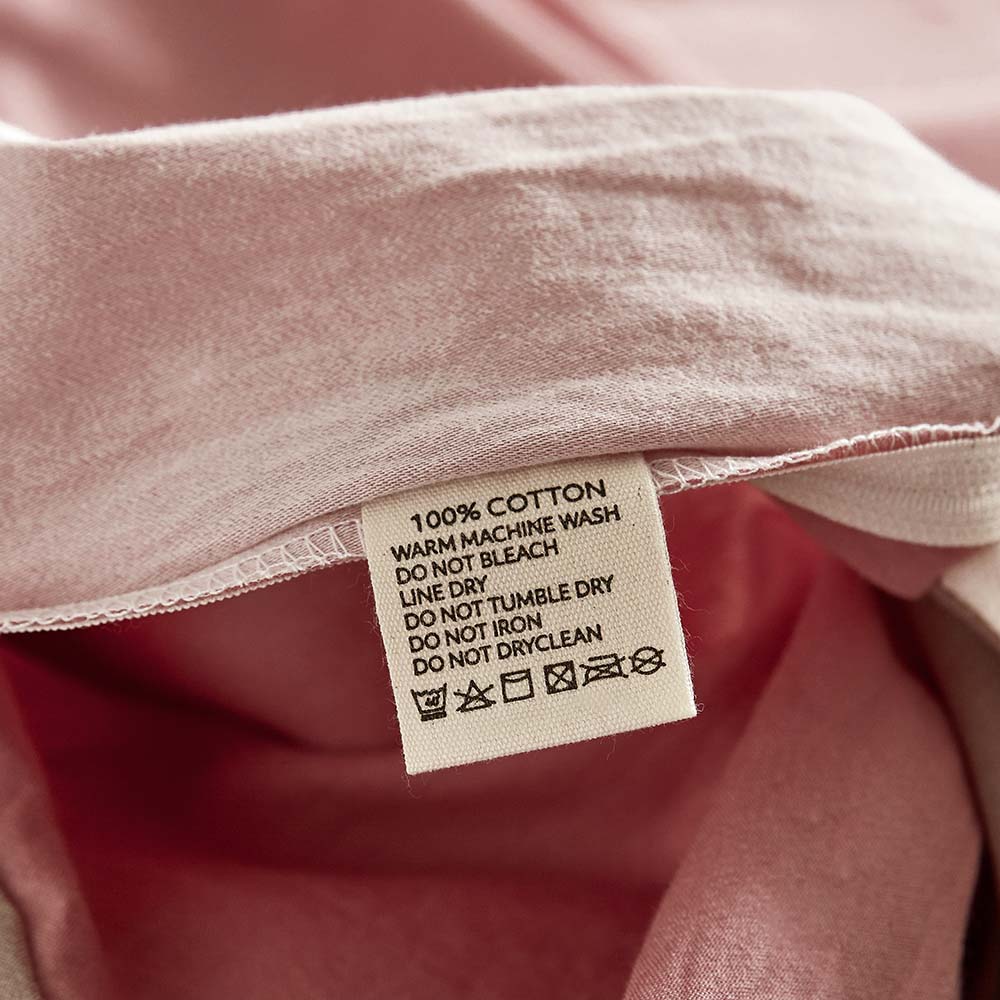 Luxury Washed Cotton Sheet Set - Soft & Breathable, Pink & Brown, Double Size - Perfect for Cozy Bedrooms & Guest Rooms