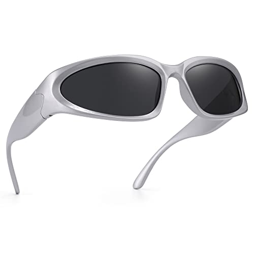 Silver Frame/Grey Lens