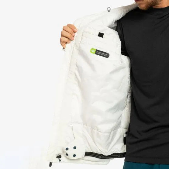 Quiksilver Snow Radicalo Blue & White Snowboard Jacket – Waterproof & Insulated for Winter Sports & Outdoor Adventures