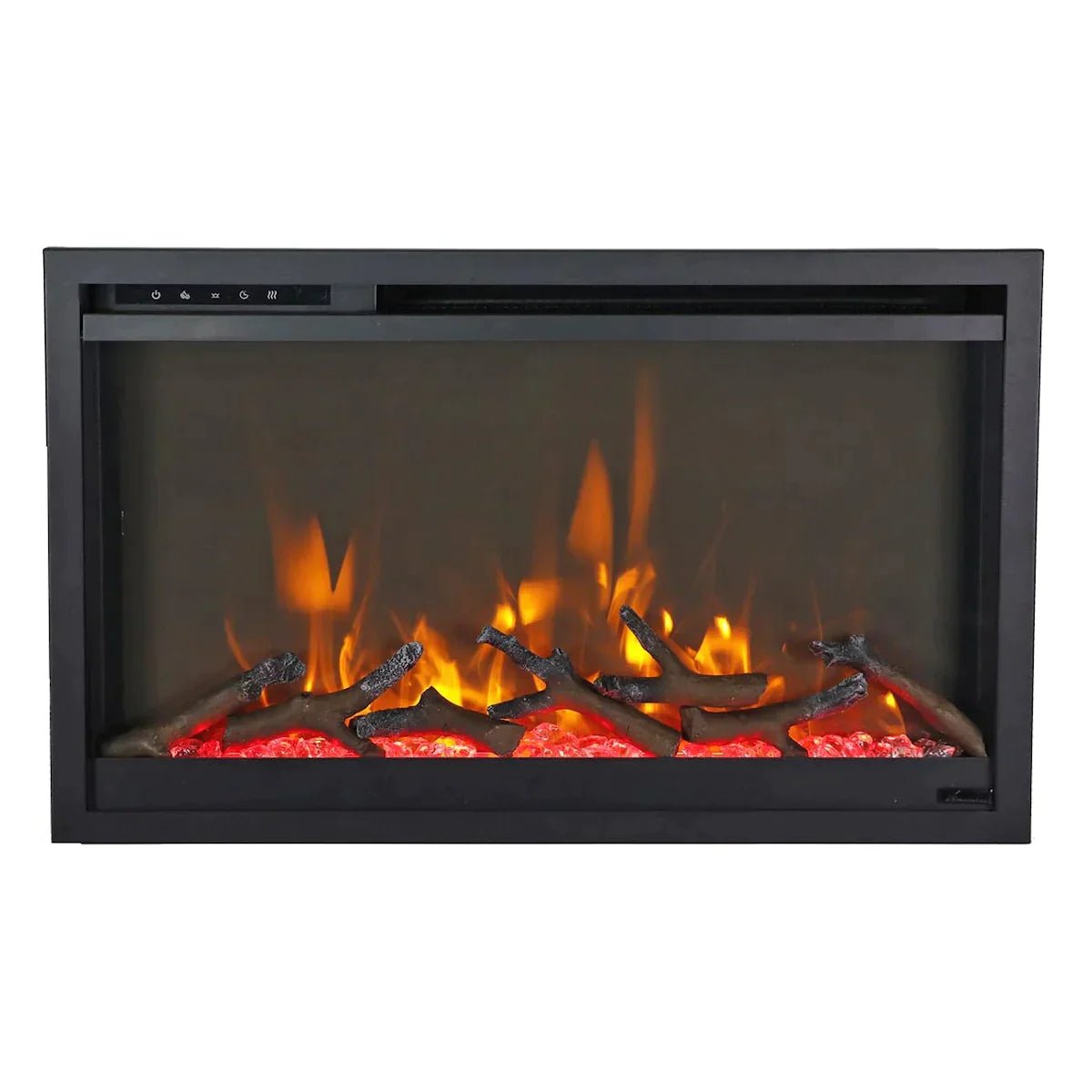 Amantii TRD 38 38-Inch Built-In Electric Fireplace Insert with Realistic Flame Effect - Perfect for Living Room, Bedroom, or Office Heating & Ambiance